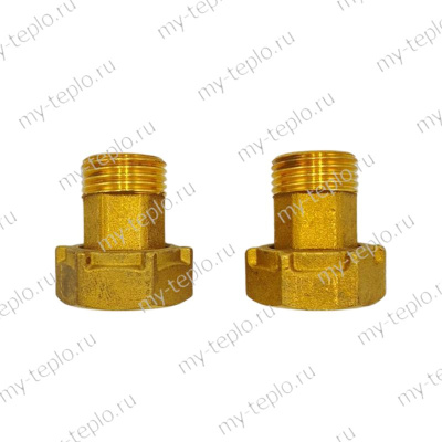 Штуцер обратный для водосчетчика, Ду15 (комплект 2 гайки + 2 штуцера) (SHtucer15)